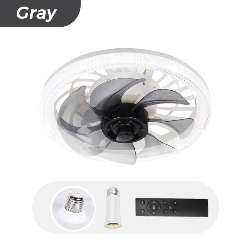 2-in-1 Deckenventilator mit LED-Licht, flüsterleise & einstellbar, inkl. Fernbedienung