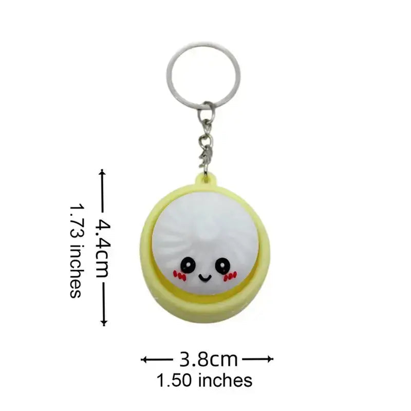 Squeeze Away Stress with the Light-Up Dumpling Fidget Keychain! (6-pack)