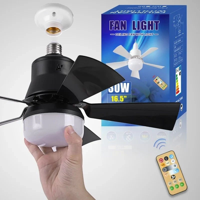 ⏰LAST DAY SALE 49% OFF🔥SmartBreez™ 40W LED Ceiling Fan Light – 20.5” Ultra-Quiet with Remote 🎯 | E27 + FREE B22 Adapter 🔌 | For Bedroom 😴, Kitchen 👩🍳 & Garage 🛠️ – UK Ready! 🇬🇧