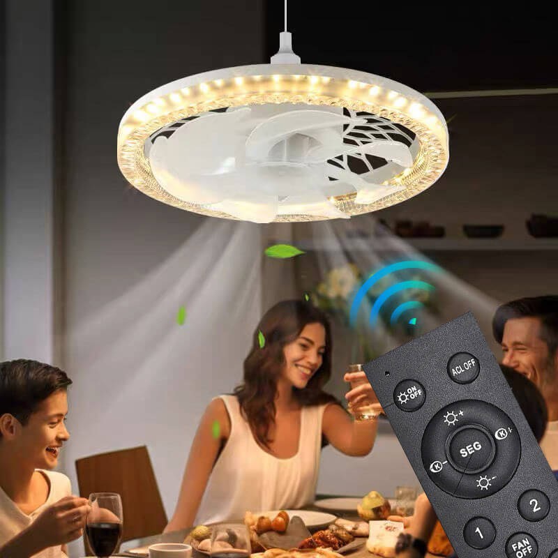 2-in-1 Deckenventilator mit LED-Licht, flüsterleise & einstellbar, inkl. Fernbedienung