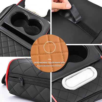 4-in-1 Premium Car Armrest Cushion with Integrated Storage & Dual Cup Holders