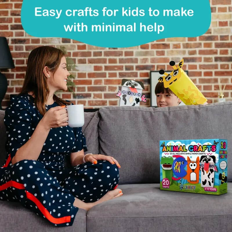 ✂️20 Simple Paper Crafts Set for Kids - Develop Creativity & Fine Motor Skills
