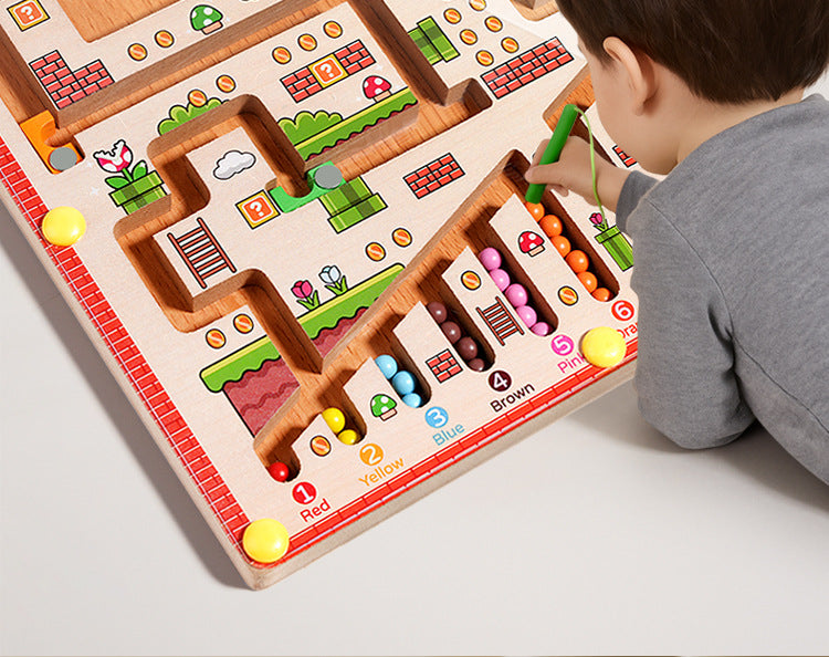 Pixels & Puzzles: Magnetic Color & Number Learning Maze