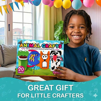 ✂️20 Simple Paper Crafts Set for Kids - Develop Creativity & Fine Motor Skills