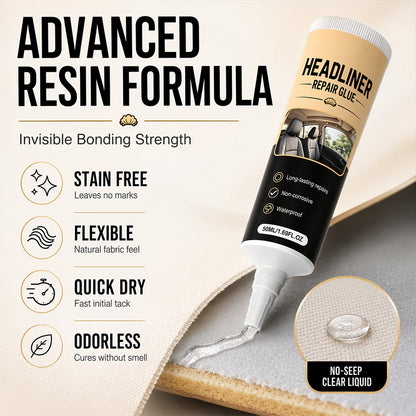 🎉49K+ Sold 🚗 Waterproof Car Headliner Repair Glue, High Strength Adhesive for Sagging Car Ceiling & Interior