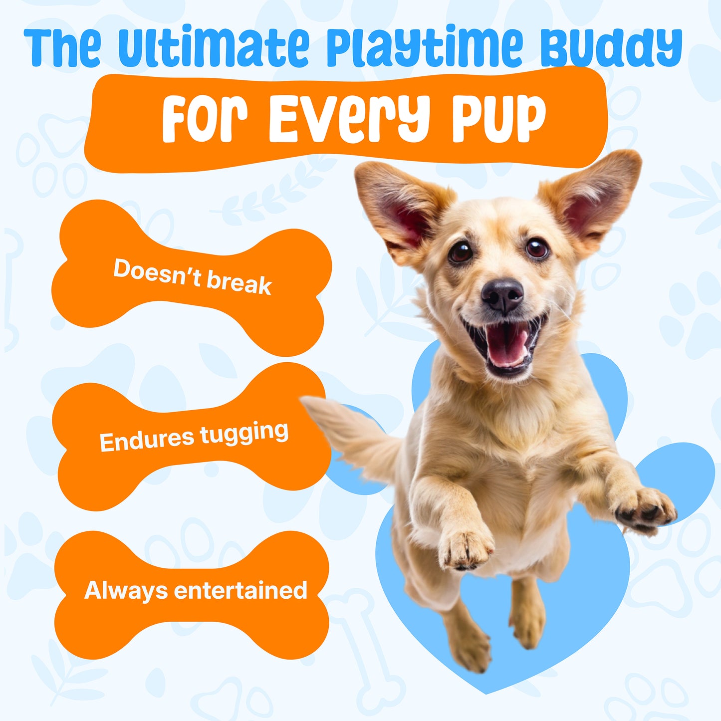 Durable Duck | The Anxiety-Relief Toy Dogs Can’t Destroy Green circle with a white check mark in the center Tire Out High-Energy Dogs, Indoo