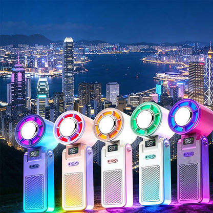 Foldable Handheld Cooling Fan with LED Display
