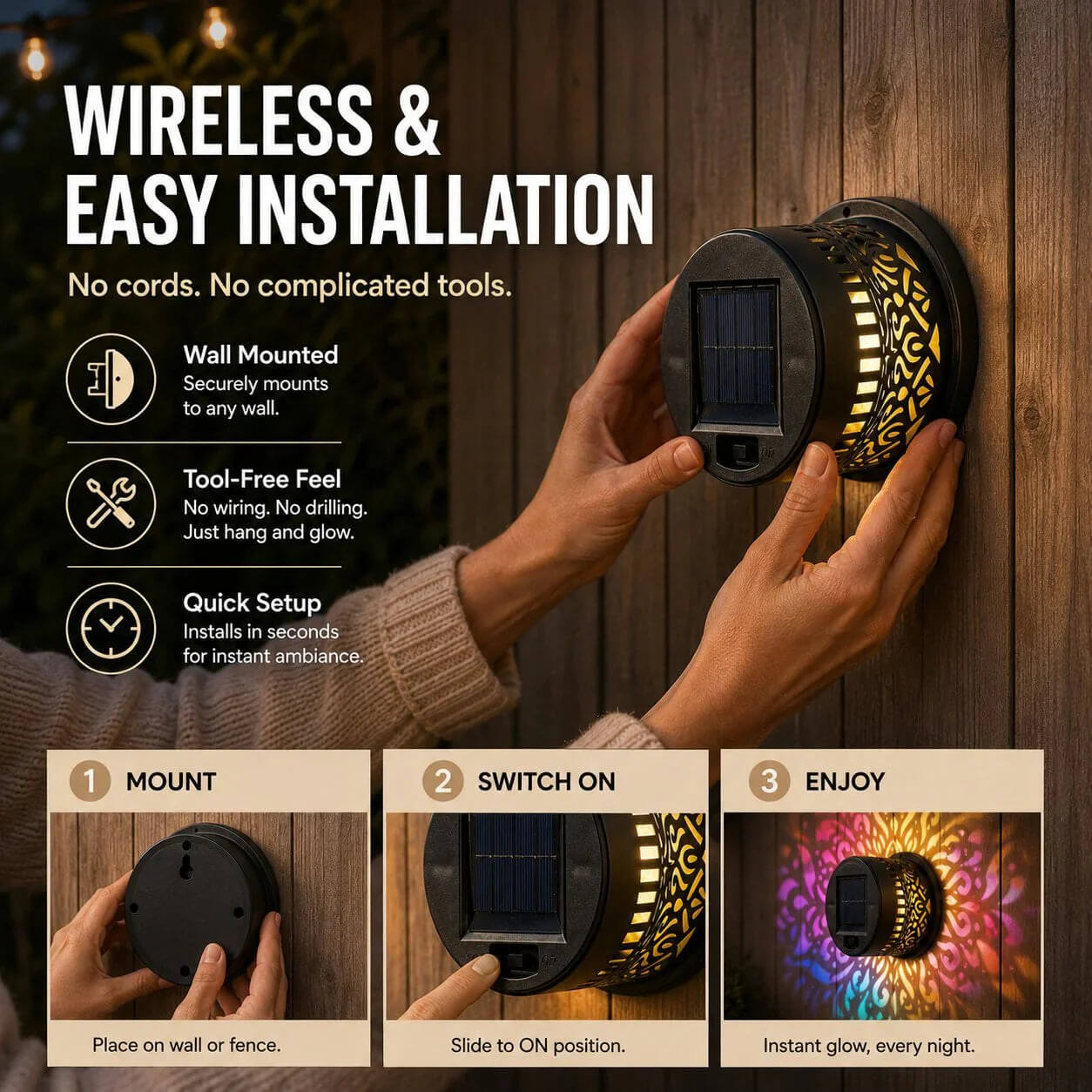 🎁 2026 New Arrivals! 💥 Solar Mandala Wall Light
