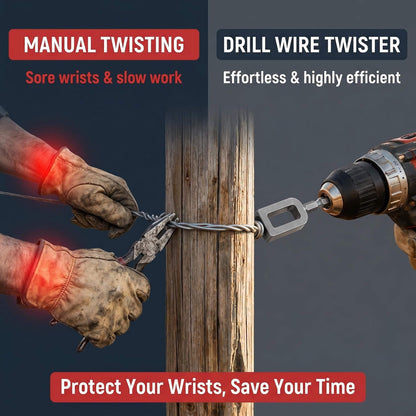 🧰Steel Wire Twisting Tool for Drill - Fast Tightening & Auto Trimming Wire Twist Attachment