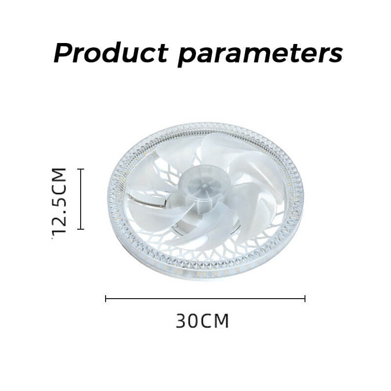 2-in-1 Deckenventilator mit LED-Licht, flüsterleise & einstellbar, inkl. Fernbedienung