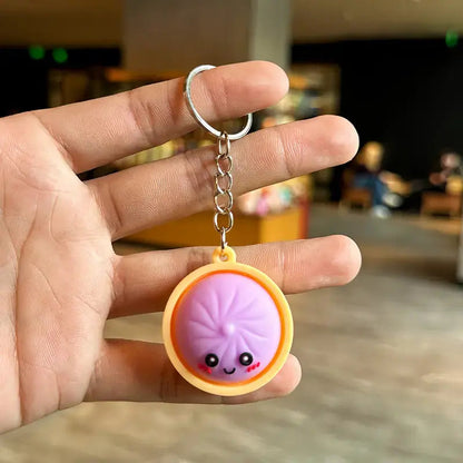 Squeeze Away Stress with the Light-Up Dumpling Fidget Keychain! (6-pack)