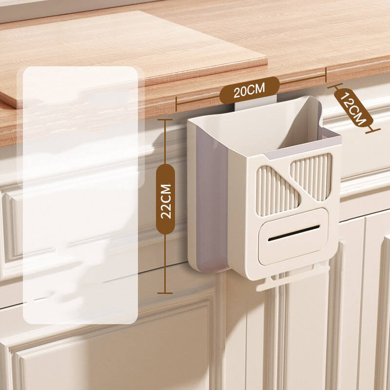 🗑️50% OFF NOW!🕒Foldable Hanging Trash Can – Space Saving, Leak Proof & Easy to Clean🧼