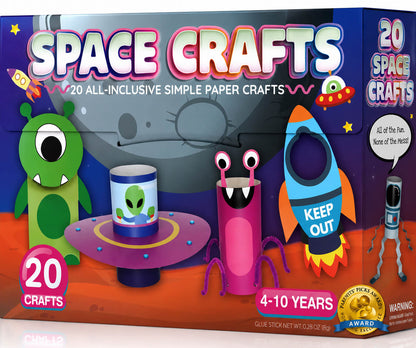 ✂️20 Simple Paper Crafts Set for Kids - Develop Creativity & Fine Motor Skills