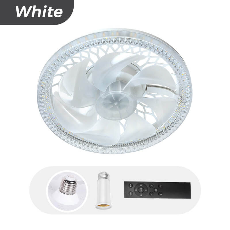 2-in-1 Deckenventilator mit LED-Licht, flüsterleise & einstellbar, inkl. Fernbedienung