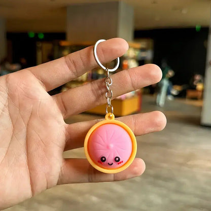 Squeeze Away Stress with the Light-Up Dumpling Fidget Keychain! (6-pack)