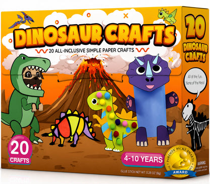 ✂️20 Simple Paper Crafts Set for Kids - Develop Creativity & Fine Motor Skills