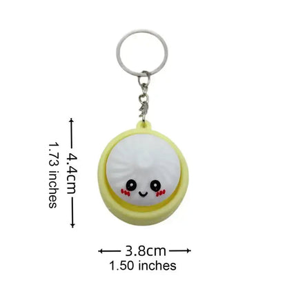 Squeeze Away Stress with the Light-Up Dumpling Fidget Keychain! (6-pack)