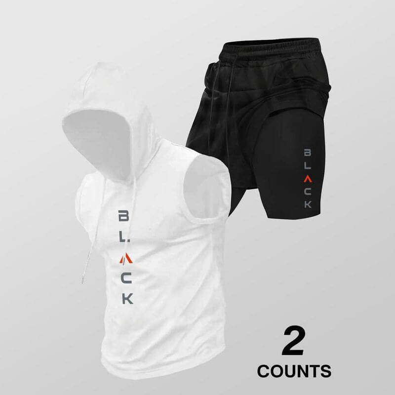 🏋️‍50% OFF NOW! 💪 Men’s Sleeveless Hoodie & Shorts Set – Athletic & Casual Fit – Breathable & Quick-Dry 🏋️‍♂️