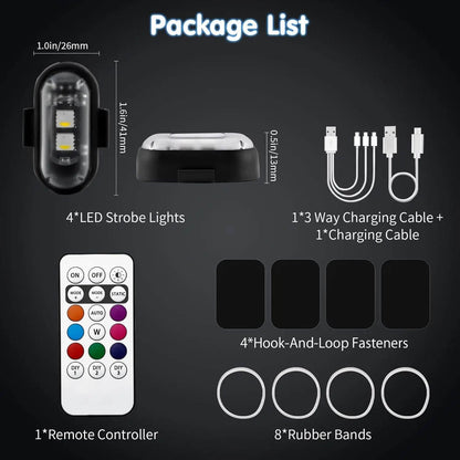 🚨 Remote Wireless RGB LED Strobe Light