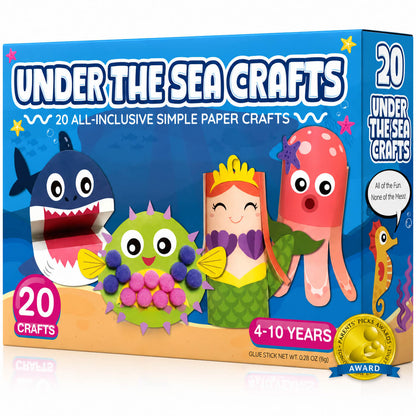 ✂️20 Simple Paper Crafts Set for Kids - Develop Creativity & Fine Motor Skills