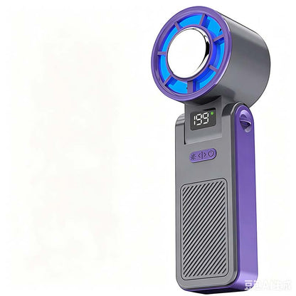 Foldable Handheld Cooling Fan with LED Display