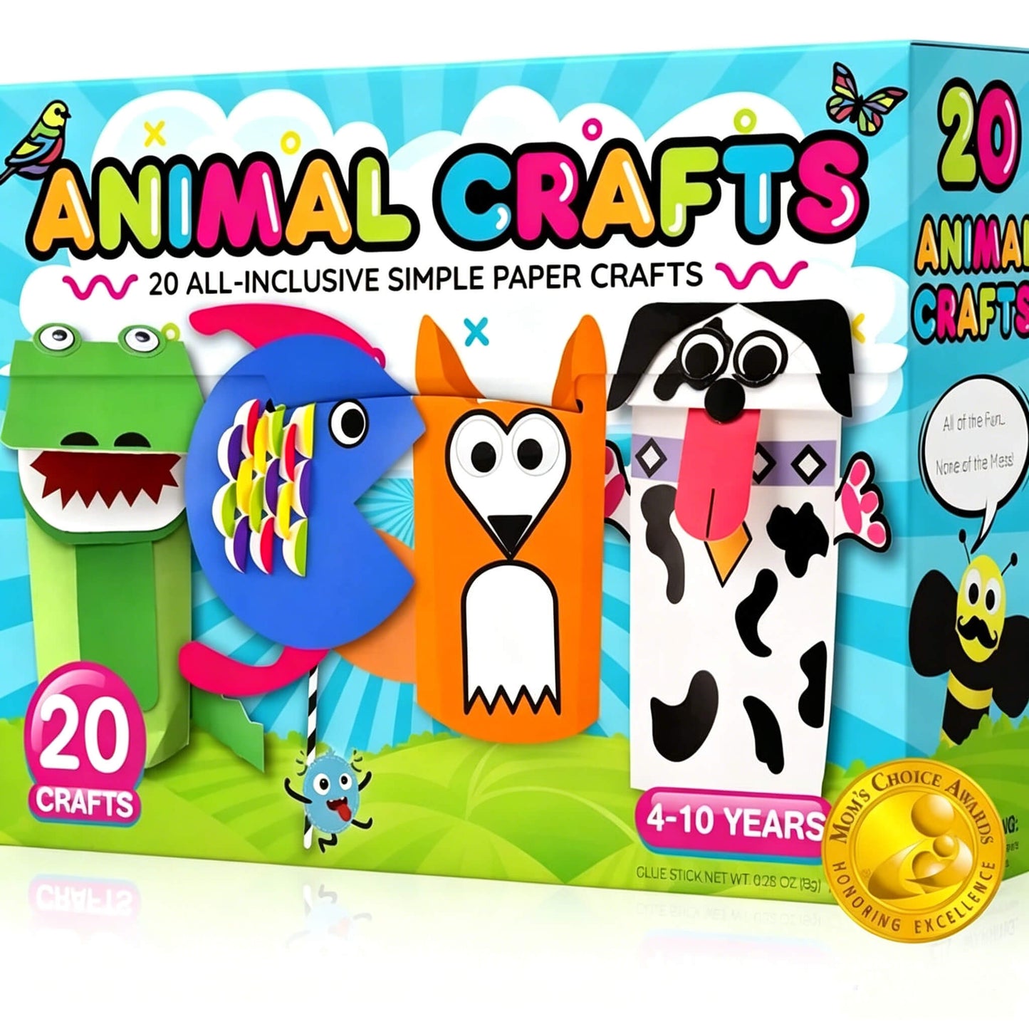 ✂️20 Simple Paper Crafts Set for Kids - Develop Creativity & Fine Motor Skills