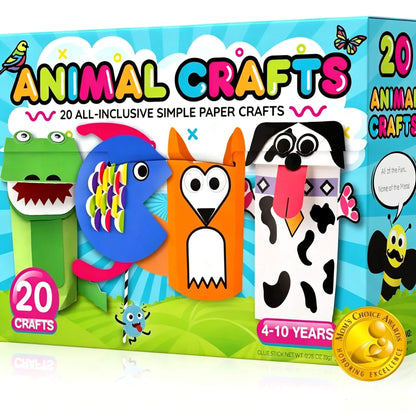 ✂️20 Simple Paper Crafts Set for Kids - Develop Creativity & Fine Motor Skills