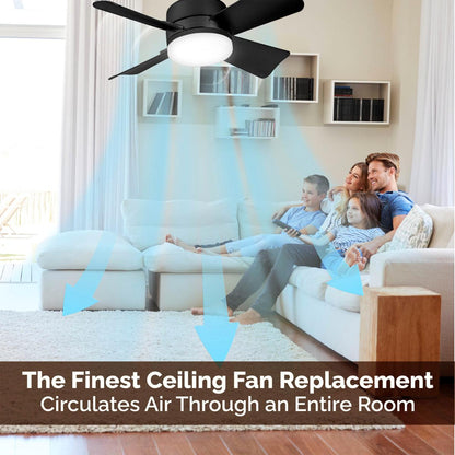 ⏰LAST DAY SALE 49% OFF🔥SmartBreez™ 40W LED Ceiling Fan Light – 20.5” Ultra-Quiet with Remote 🎯 | E27 + FREE B22 Adapter 🔌 | For Bedroom 😴, Kitchen 👩‍🍳 & Garage 🛠️ – UK Ready! 🇬🇧