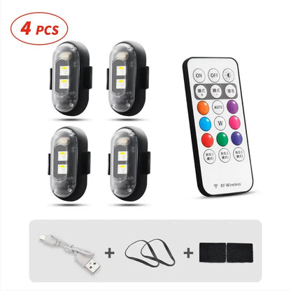 🚨 Remote Wireless RGB LED Strobe Light