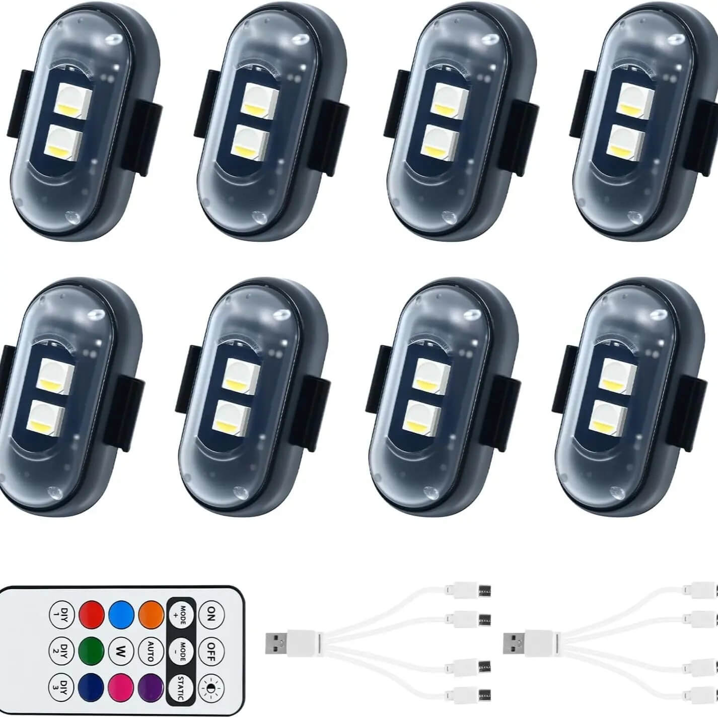 🚨 Remote Wireless RGB LED Strobe Light