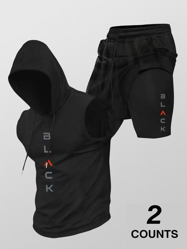 🏋️‍50% OFF NOW! 💪 Men’s Sleeveless Hoodie & Shorts Set – Athletic & Casual Fit – Breathable & Quick-Dry 🏋️‍♂️