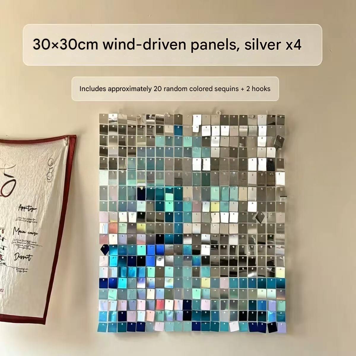 DIY Wind-Driven Sequin Panel Wall Decor | Shimmering Light Art for Home & Events