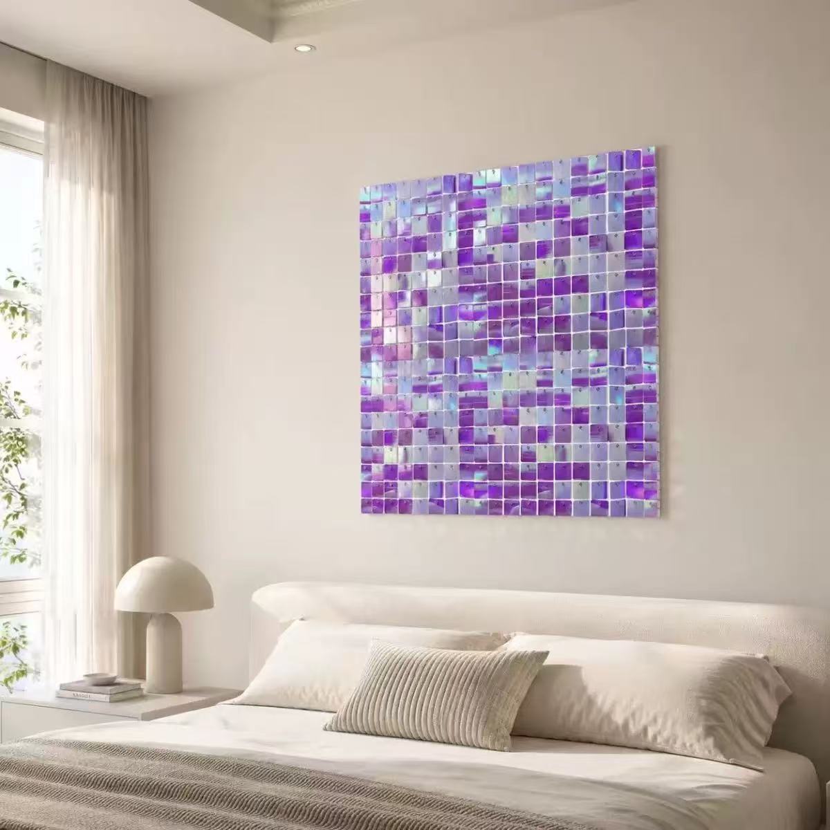 DIY Wind-Driven Sequin Panel Wall Decor | Shimmering Light Art for Home & Events
