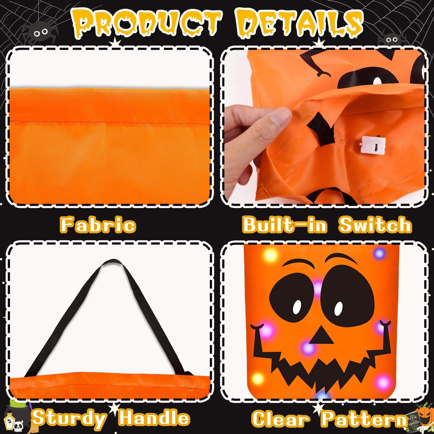 ✨Light Up Halloween Trick or Treat Bags🎃