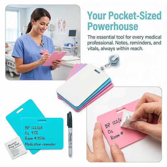 Vertical Erasable Badge Note