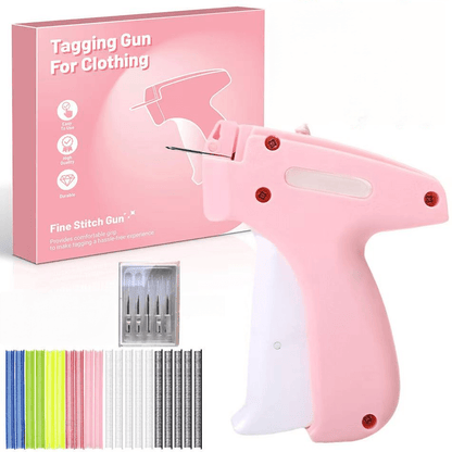 Handheld Stitch Gun | Quick Clothing Fixer (5 needles + 1,000 black & white fasteners + 1,000 colored fasteners)