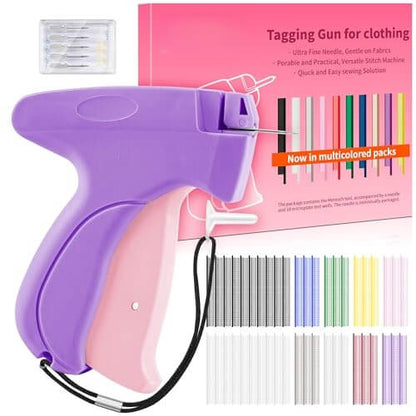 Handheld Stitch Gun | Quick Clothing Fixer (5 needles + 1,000 black & white fasteners + 1,000 colored fasteners)