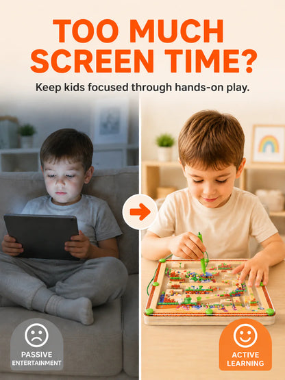 Pixels & Puzzles: Magnetic Color & Number Learning Maze