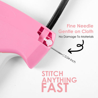 Handheld Stitch Gun | Quick Clothing Fixer (5 needles + 1,000 black & white fasteners + 1,000 colored fasteners)